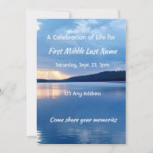 Memorial Photo Prayer Lake Sunrise Natuur Kaart (Voorkant)