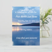 Memorial Photo Prayer Lake Sunrise Natuur Kaart (Staand voorkant)