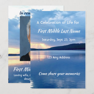Memorial Photo Prayer Lake Sunrise Natuur Kaart