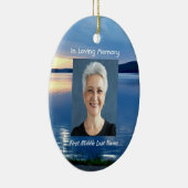 Memorial Photo Prayer Lake Sunrise Natuur Keramisch Ornament (Rechts)