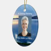 Memorial Photo Prayer Lake Sunrise Natuur Keramisch Ornament (Links)