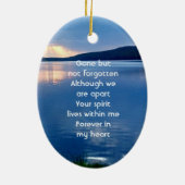Memorial Photo Prayer Lake Sunrise Natuur Keramisch Ornament (Achterkant)