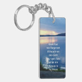 Memorial Photo Prayer Lake Sunrise Natuur Sleutelhanger (Voorkant Links)