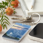 Memorial Photo Prayer Lake Sunrise Natuur Sleutelhanger (Voorkant Rechts)