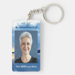 Memorial Photo Prayer Lake Sunrise Natuur Sleutelhanger