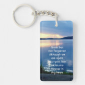 Memorial Photo Prayer Lake Sunrise Natuur Sleutelhanger (Voorkant)