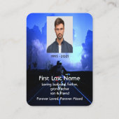 Memorial Photo Prayer Motorcycle Biker Christelijk Visitekaartje (Achterkant)