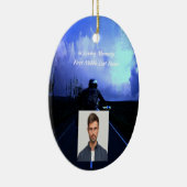 Memorial Photo Prayer Motorcycle Biker Keramisch Ornament (Rechts)