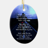 Memorial Photo Prayer Motorcycle Biker Keramisch Ornament (Achterkant)