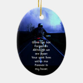 Memorial Photo Prayer Motorcycle Biker Keramisch Ornament (Achterkant)