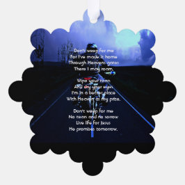 Memorial Photo Prayer Motorcycle Biker Ornament Kaart