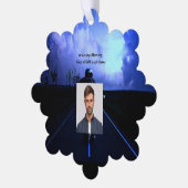 Memorial Photo Prayer Motorcycle Biker Ornament Kaart (Links)