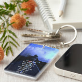 Memorial Photo Prayer Motorcycle Biker Sleutelhanger (Voorkant Rechts)