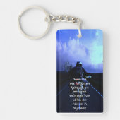 Memorial Photo Prayer Motorcycle Biker Sleutelhanger (Voorkant)