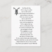 Memorial Photo Prayer Motorcycle Biker Visitekaartje (Voorkant)