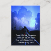 Memorial Photo Prayer Motorcycle Biker Visitekaartje (Voorkant)