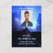 Memorial Photo Prayer Motorcycle Biker Visitekaartje (Achterkant)