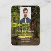 Memorial Photo Prayer Park Schilderachtig meer Cam Visitekaartje (Achterkant)