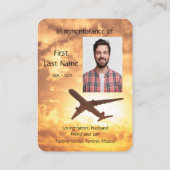 Memorial Photo Prayer Pilot Airplane Flying Busin Visitekaartje (Achterkant)