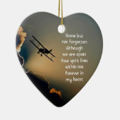 Memorial Photo Prayer Pilot Airplane Flying Keramisch Ornament (Rechts)