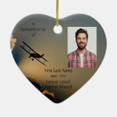 Memorial Photo Prayer Pilot Airplane Flying Keramisch Ornament (Achterkant)