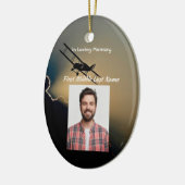 Memorial Photo Prayer Pilot Airplane Flying Keramisch Ornament (Links)