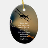 Memorial Photo Prayer Pilot Airplane Flying Keramisch Ornament (Achterkant)
