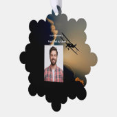 Memorial Photo Prayer Pilot Airplane Flying Ornament Kaart (Links)