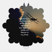 Memorial Photo Prayer Pilot Airplane Flying Ornament Kaart (Achterkant)