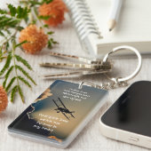 Memorial Photo Prayer Pilot Airplane Flying Sleutelhanger (Voorkant Rechts)