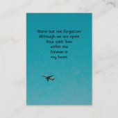 Memorial Photo Prayer Pilot Airplane Flying Visitekaartje (Voorkant)