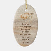 Memorial Photo Prayer Sandy Beach Zee Turtle Keramisch Ornament (Rechts)
