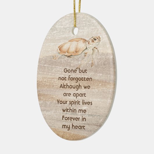 Memorial Photo Prayer Sandy Beach Zee Turtle Keramisch Ornament (Links)