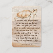 Memorial Photo Prayer Sandy Beach Zee Turtle Visitekaartje (Voorkant)