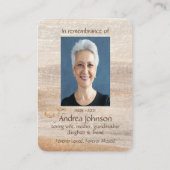 Memorial Photo Prayer Sandy Beach Zee Turtle Visitekaartje (Achterkant)