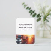 Memorial Photo Prayer Semi-Truck Tractor-trailer Visitekaartje (Staand voorkant)