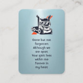 Memorial Photo Prayer Semi-Truck Tractor Visitekaartje (Voorkant)