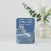 Memorial Photo Prayer Snow Covered Trees Ski Hill Visitekaartje (Staand voorkant)