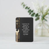 Memorial Photo Prayer Tools Mechanic Visitekaartje (Staand voorkant)