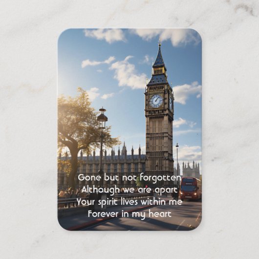 Memorial Photo Prayer Tower of London Britain Visitekaartje (Voorkant)