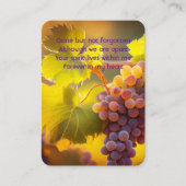 Memorial Photo Prayer Vineyard Winery Wine Busines Visitekaartje (Voorkant)