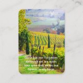 Memorial Photo Prayer Vineyard Winery Wine Visitekaartje (Voorkant)