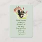 Memorial Photo Prayer Waterverf Chicken Boerderij Visitekaartje (Voorkant)