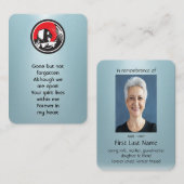 Memorial Photo Prayer Welder Welder Welding Visitekaartje (Voorkant / Achterkant)