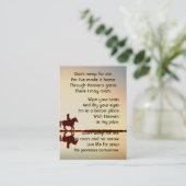 Memorial Photo Prayer Western paard Riding B Visitekaartje (Staand voorkant)