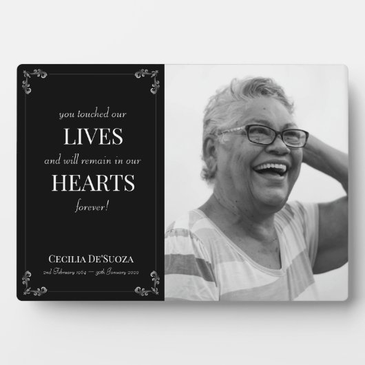 Memorial Photo Remembrance Plaque Fotoplaat (voorkant)