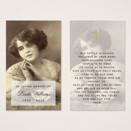 Memorial Photo Script Funeral Prayer Card Visitekaartje