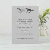 Memorial Photo Service Graphic Art Horses Kaart (Staand voorkant)