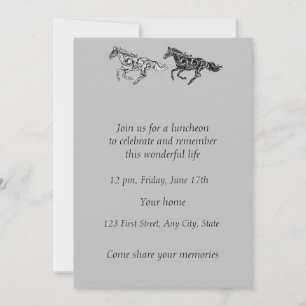 Memorial Photo Service Graphic Art Horses Kaart