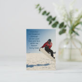 Memorial Photo Snowboarding Snowboarder Visitekaartje (Staand voorkant)